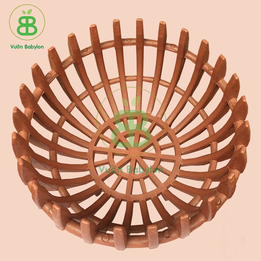 Chậu trồng lan giả gỗ – Loại 1 – ( chậu bí )nhiều size 3