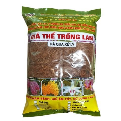 Giá thể chỉ dừa trồng lan – Túi 5dm