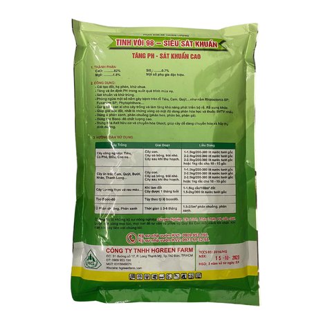 Tinh Vôi 98 Siêu Sát Khuẩn Gói 1Kg 2