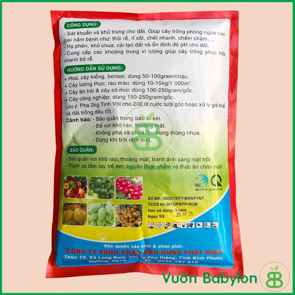 Tinh Vôi Sát Khuẩn Và Cải Tạo Cho Đất Trồng Gói 1kg 2