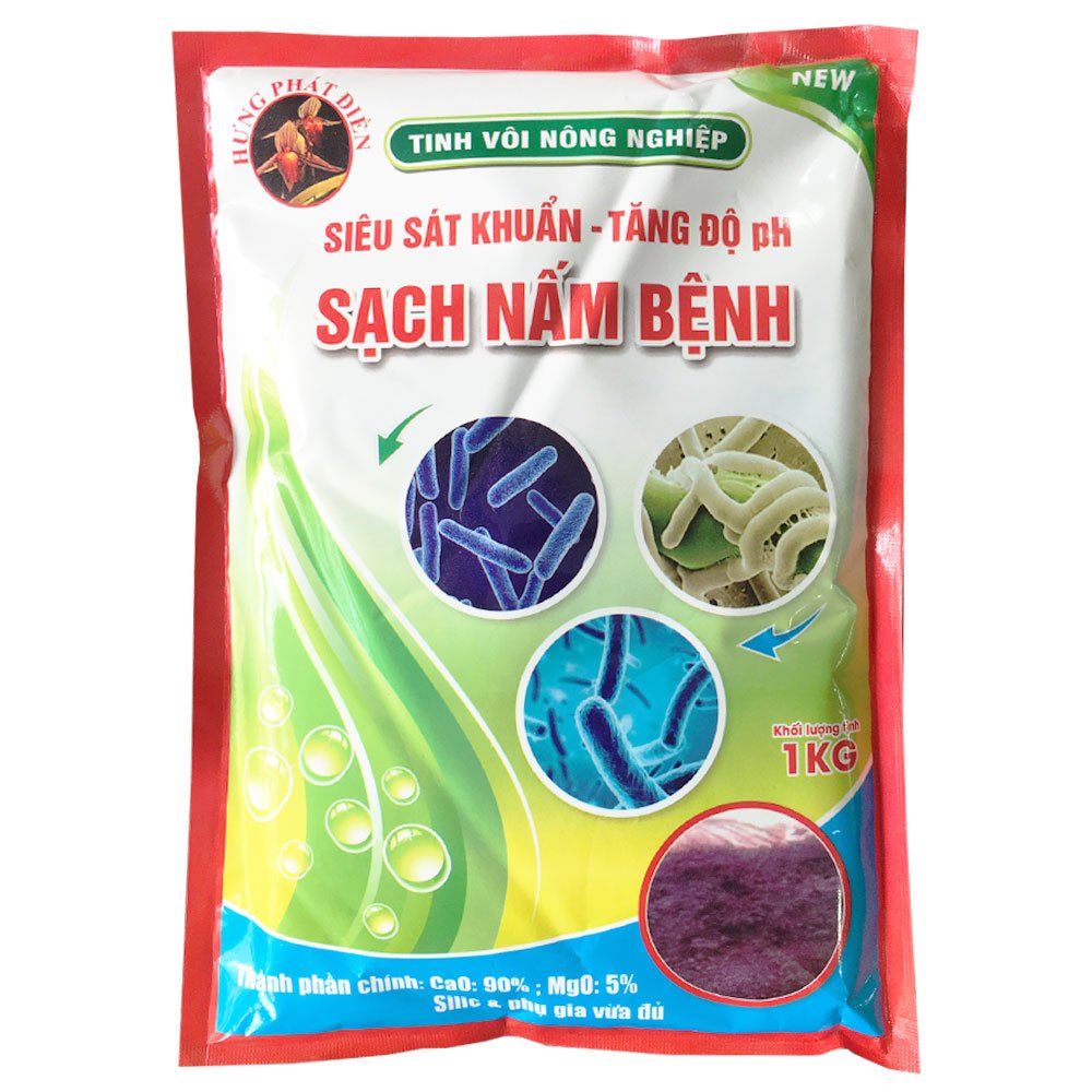 Tinh Vôi Sát Khuẩn Và Cải Tạo Cho Đất Trồng Gói 1kg