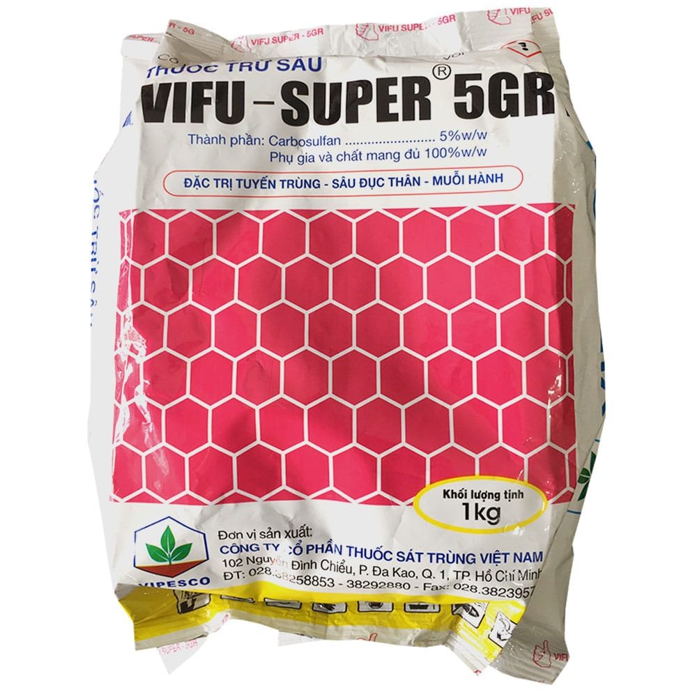 Vifu Super 5Gr Trừ Sùng Đất, Sâu Đục Thân Và Tuyến Trùng Gói 1Kg