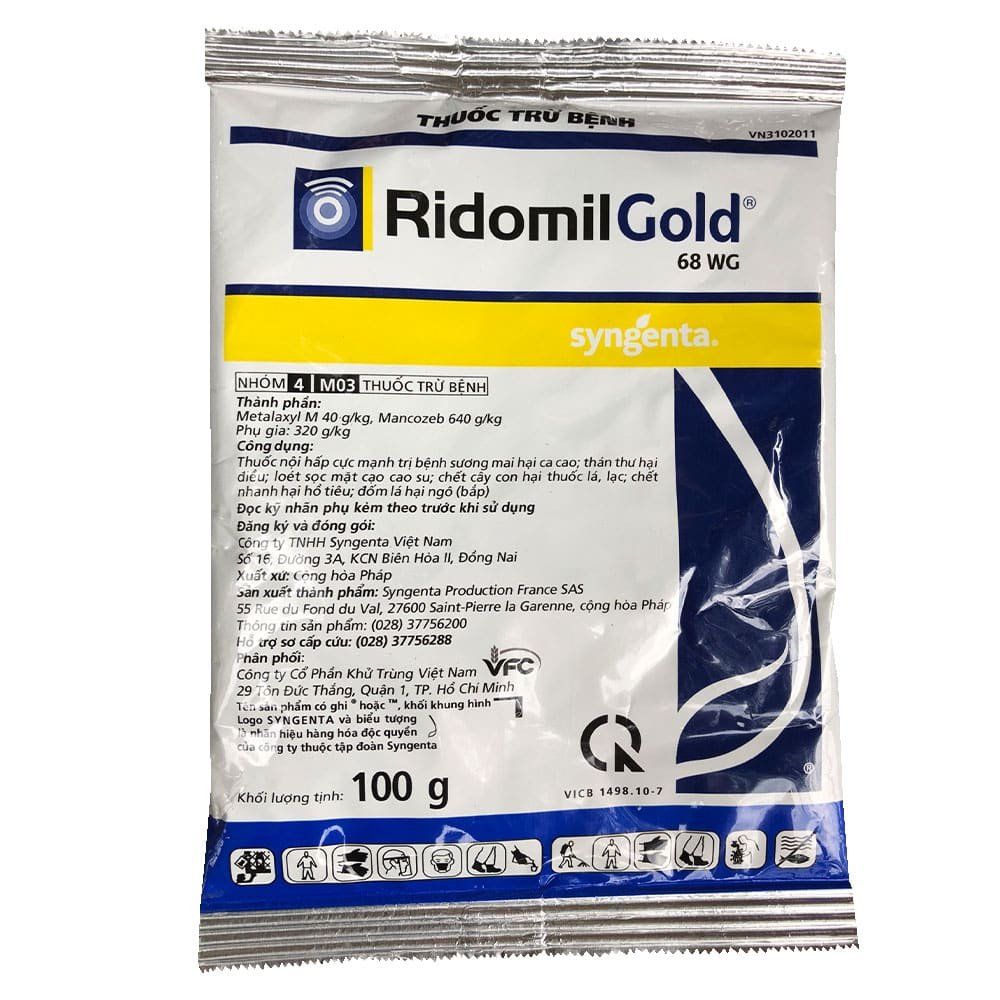 Thuốc Trừ Nấm Bệnh Ridomil Gold 68WG – Nội Hấp Cực Mạnh