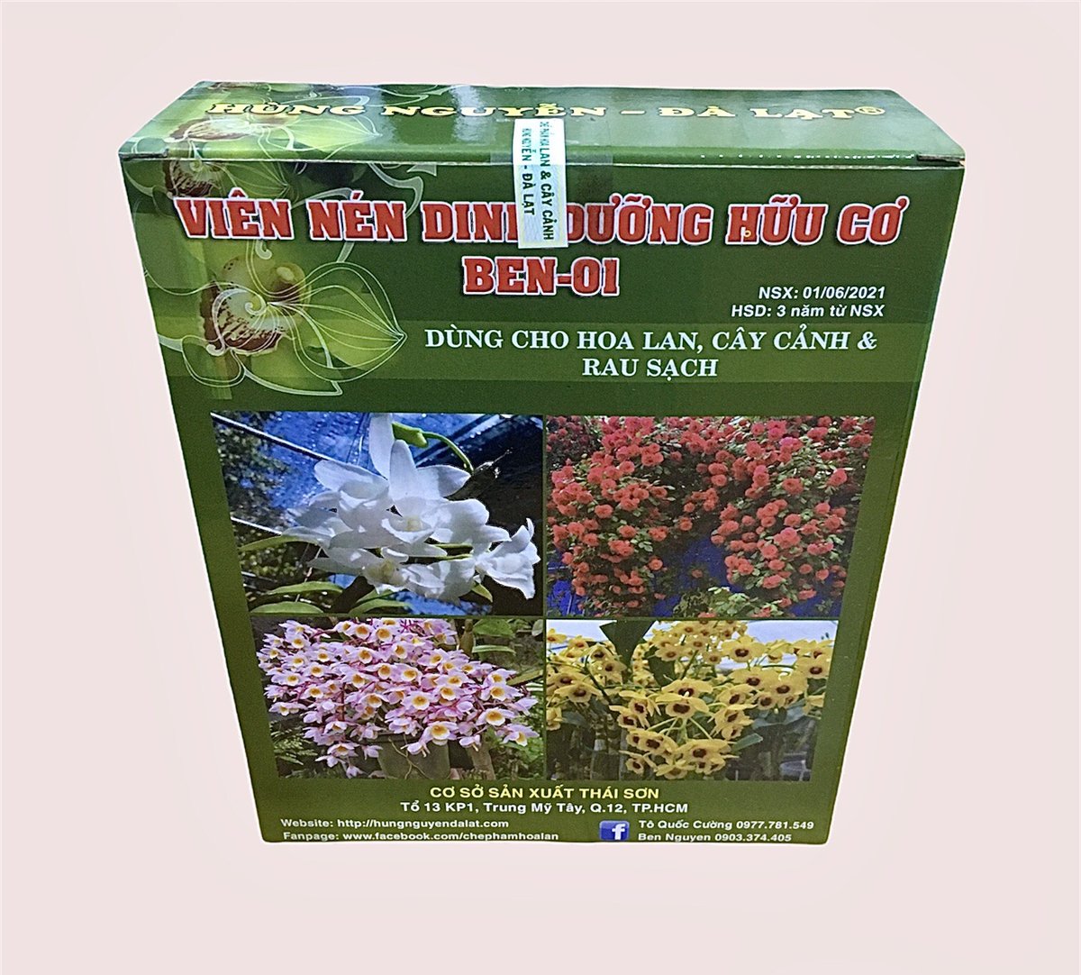 Viên Nén Dinh Dưỡng Hữu Cơ Ben 01 – Phân bón gốc cho hoa lan, cây cảnh, rau sạch 2