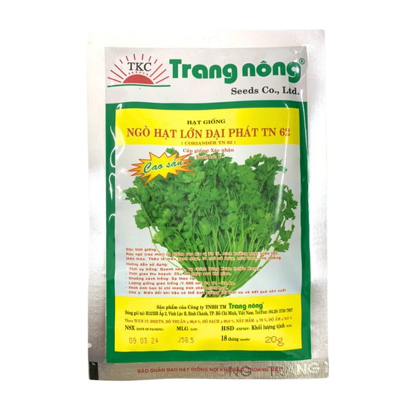 Hạt giống Ngò hạt lớn Đại Phát TN 62 – Gói 20 gram