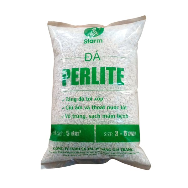Đá Perlite SFARM  (Đá Trân Châu Trắng) 5dm3 – Giữ đất tơi xốp chất dinh dưỡng cho rau cây kiểng