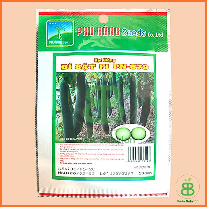 Hạt Giống Bí Sặt Xanh, Trái Dài 0,5Gr – PN 2