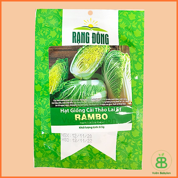Hạt Giống Cải Thảo Giàu Dinh Dưỡng 0,5G RADO 2