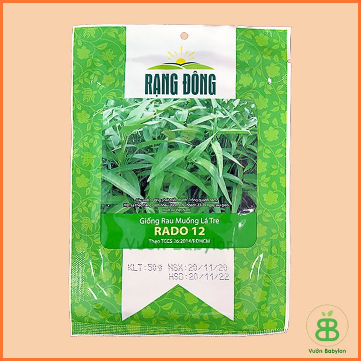 Hạt Giống Rau Muống Lá Tre 50Gr RADO 2