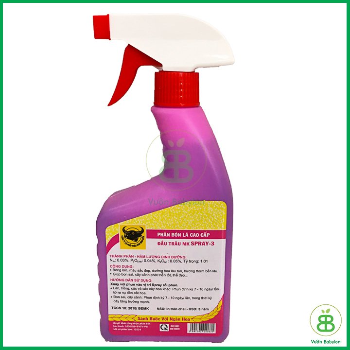 Phân Bón Đầu Trâu Spray 3 500ml – Kích ra bông lớn, màu sắc đẹp cho hoa lan, hoa cảnh 2