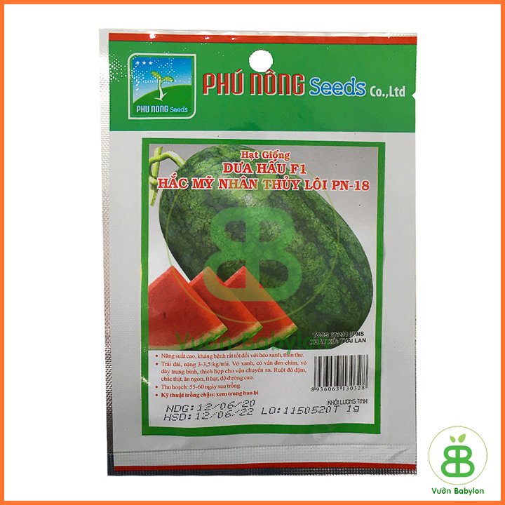 Hạt Giống Dưa Hấu Hắc Mỹ Nhân Phú Nông 2