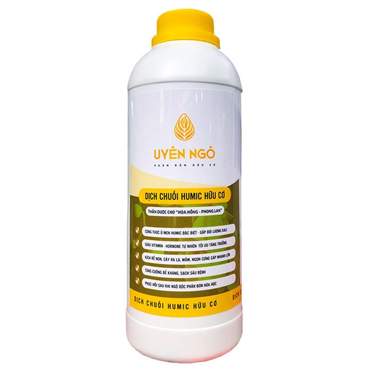 Dịch Chuối Humic Hữu Cơ Uyên Ngô (1L) – Thần Dược Cho Hoa Hồng Và Phong Lan