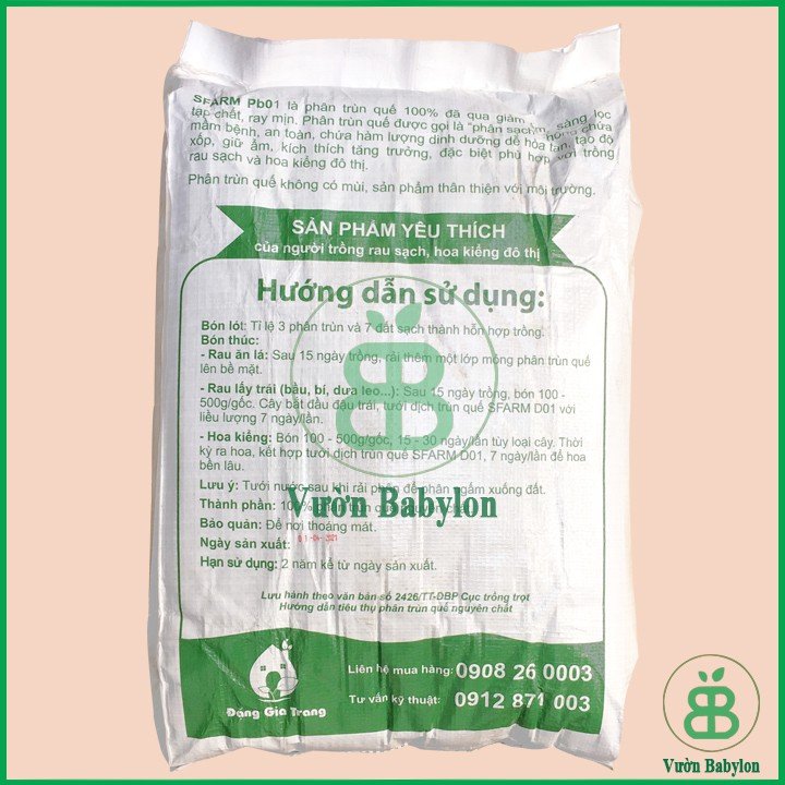 Phân Trùn Quế Sfarm 10Kg 2