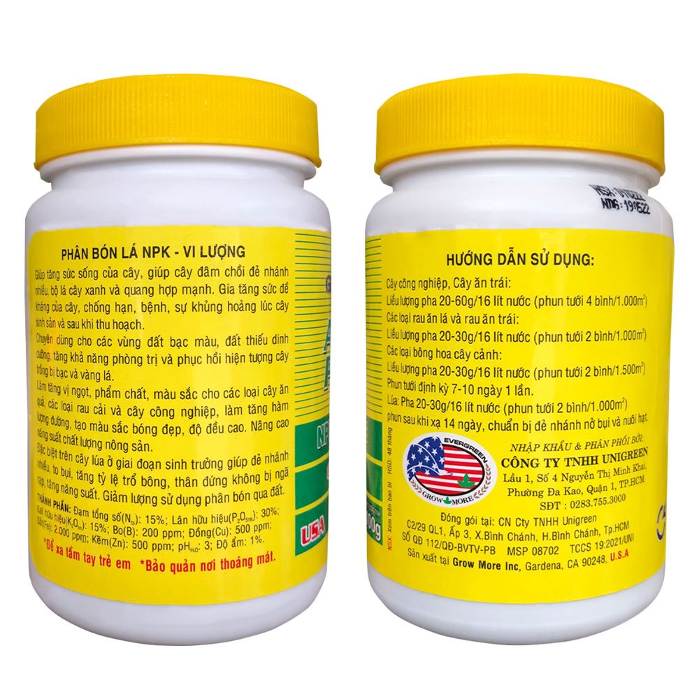 NPK 15-30-15 Te Grow More Phân Bón Lá Kích Hoa – Dưỡng Cây
