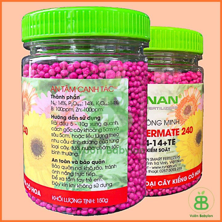 Phân Bón Thông Minh Rynan 240 (NPK 14-14-14+TE) Hũ 150Gr 2