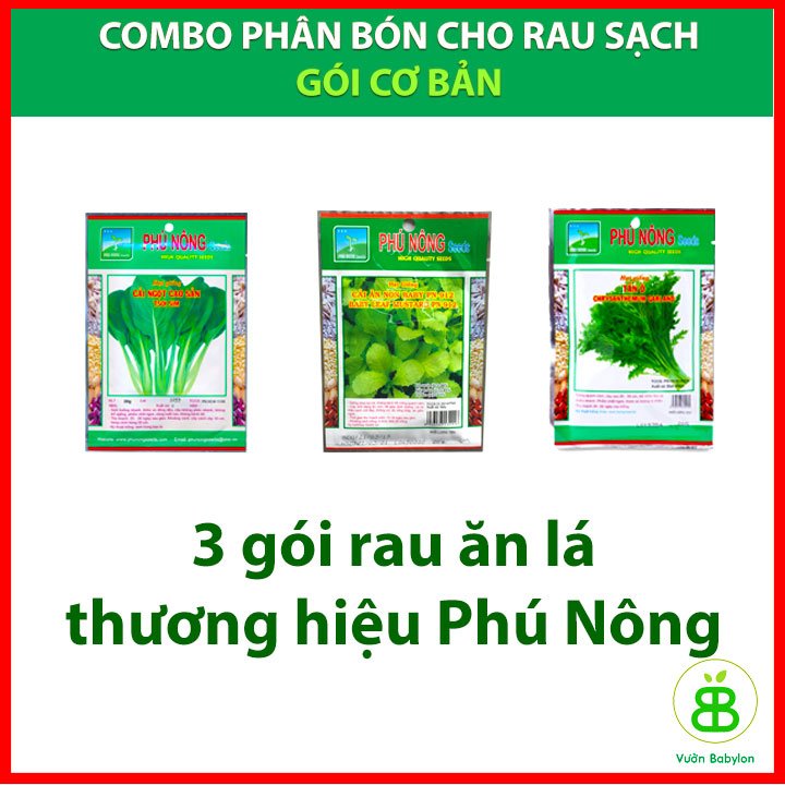 COMBO PHÂN BÓN CHO RAU SẠCH – GÓI CƠ BẢN