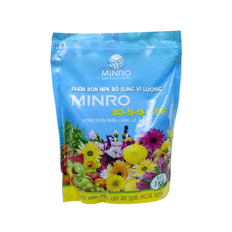 Phân NPK 30-9-9+Te Minro – Kích chồi, xanh lá, lớn nhanh