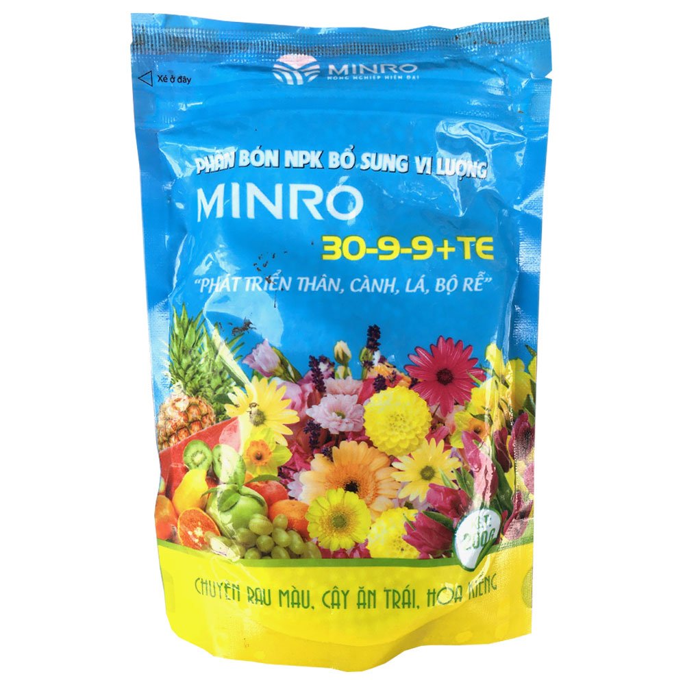 Phân NPK 30-9-9+Te Minro – Kích chồi, xanh lá, lớn nhanh 2