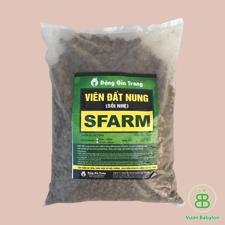 Viên đất nung SFarm (5-10mm) – Sỏi nhẹ an toàn, sạch mầm bệnh, dễ sử dụng