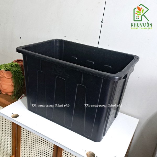 Chậu nhựa chữ nhật 50x34x35cm (không lỗ) 3