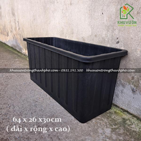 Chậu nhựa chữ nhật 64x26x30cm