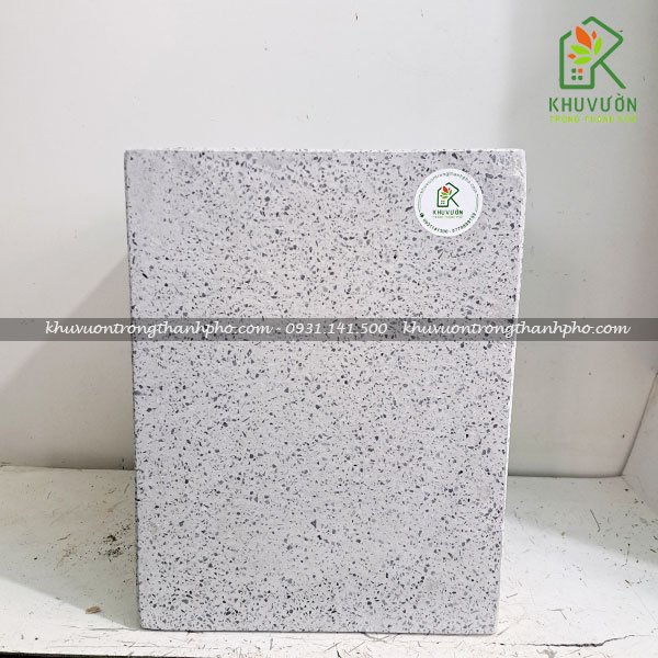 Chậu xi măng đá mài trụ vuông 30x40cm 3