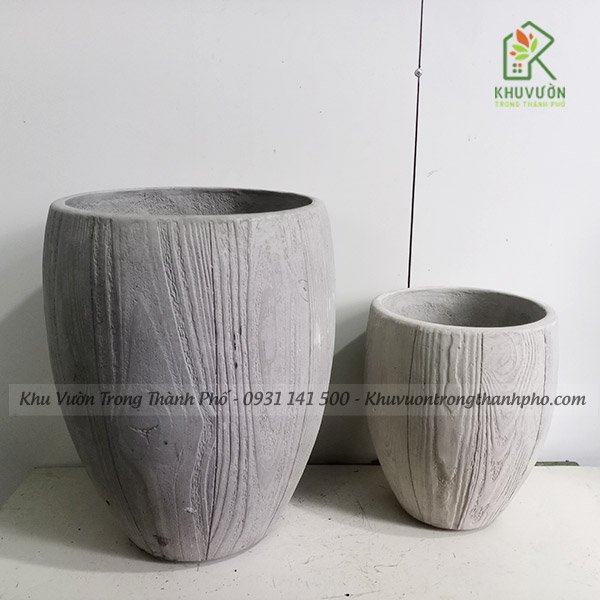 Chậu xi măng vân gỗ