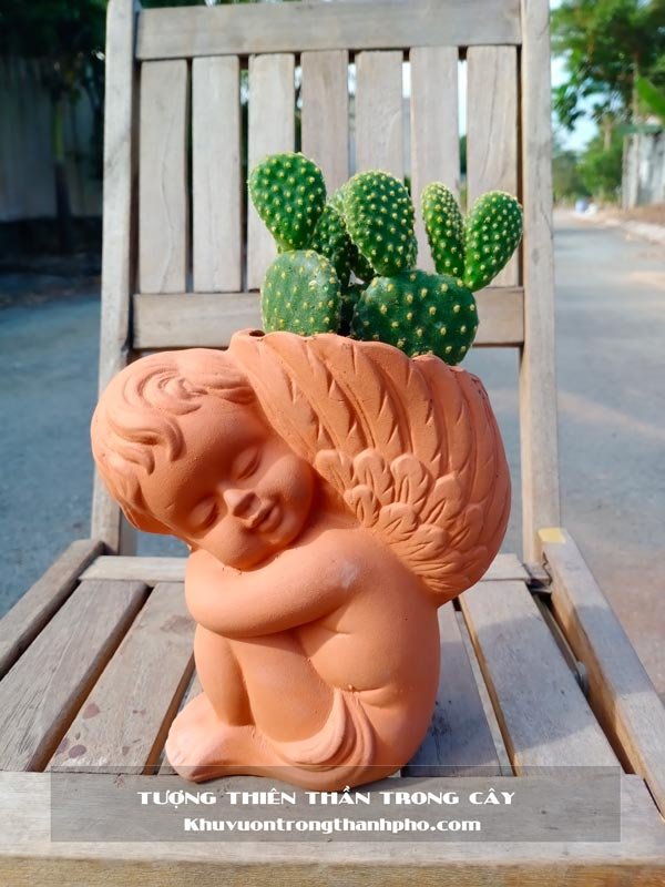 Chậu Đất Nung Thiên Thần Ngủ 2