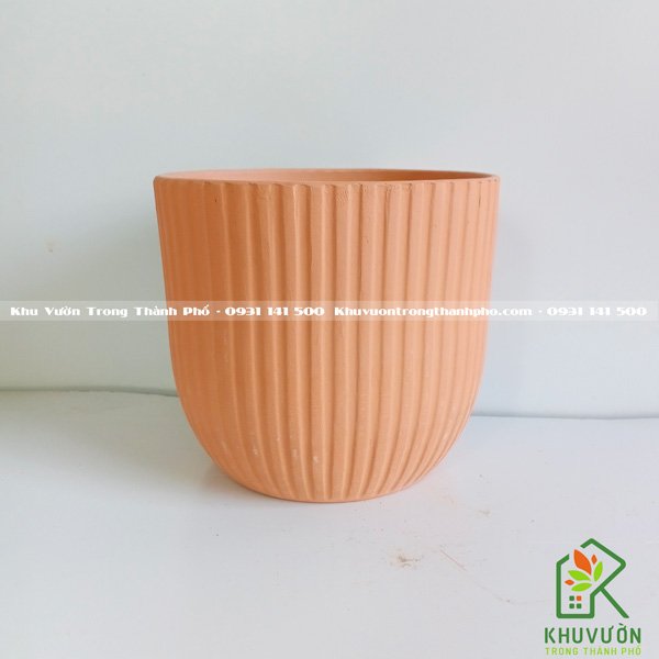 Chậu Đất Nung Hoa Văn 14x13cm