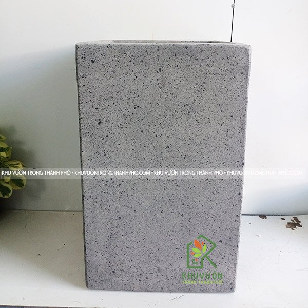 Chậu Đá Mài Trụ Vuông 30x50cm 2