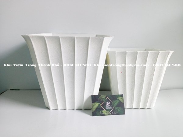 Chậu Nhựa Khía Vuông 3