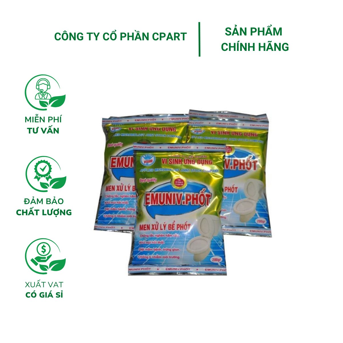 Men xử lý bể Phốt – Emuniv Phốt