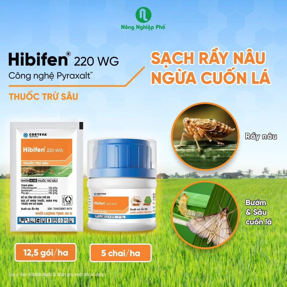 Thuốc trừ sâu rầy Hibifen 220WG – 20gr 2