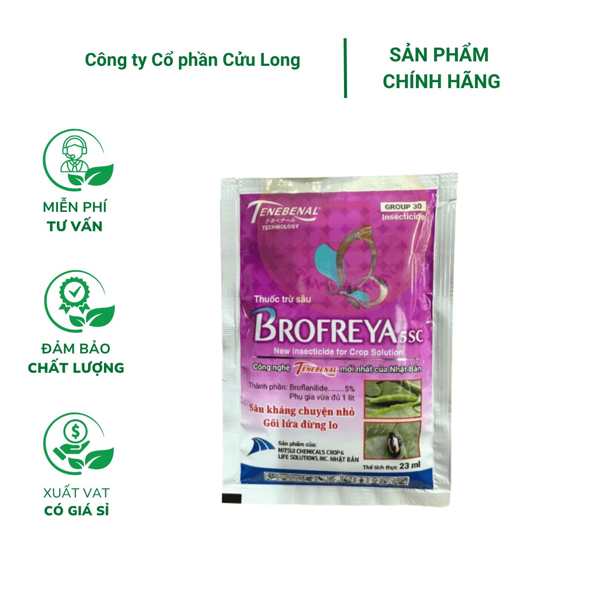 Thuốc trừ sâu BROFREYA 5SC – Gói 23ml