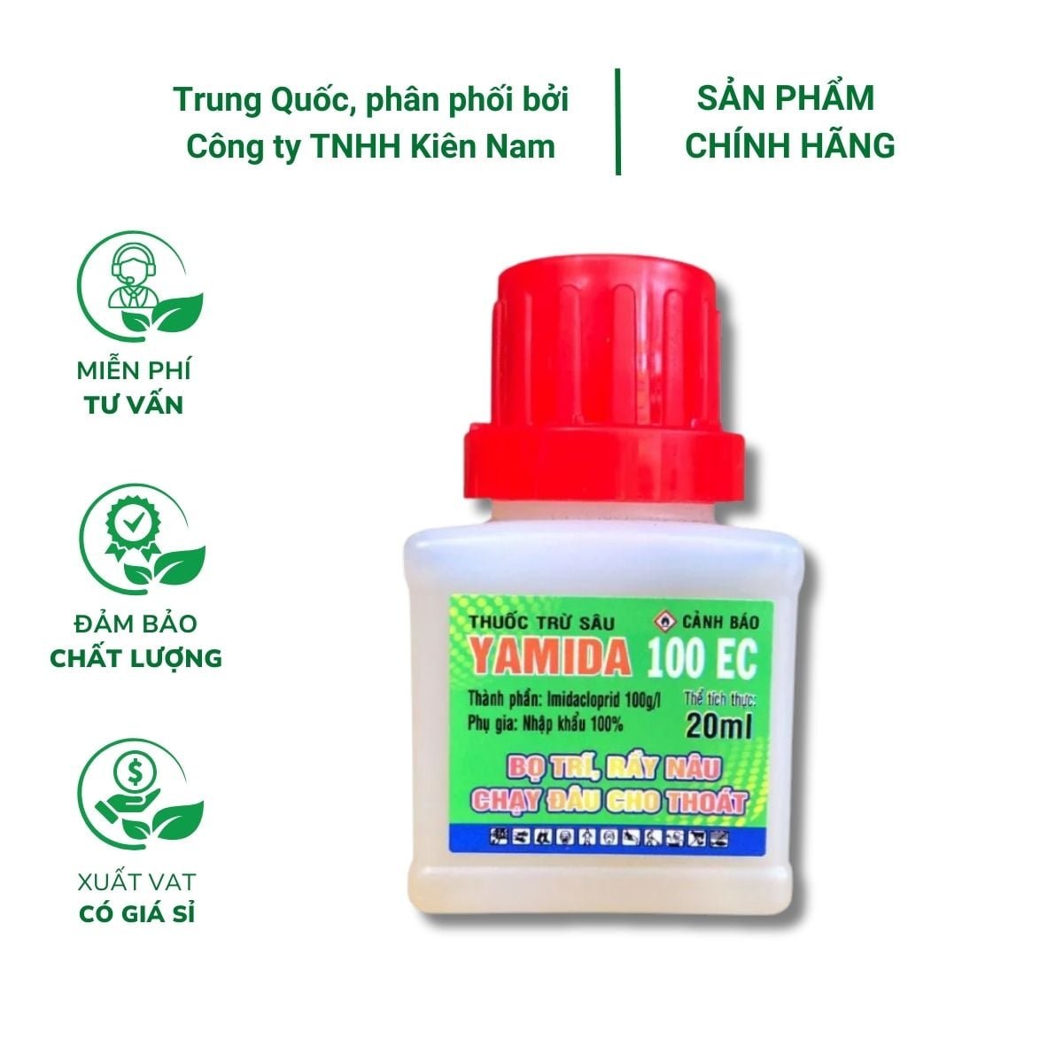 Thuốc trừ bọ trĩ – rầy trên cây trồng và hoa kiểng YAMIDA 100EC – Chai 20ml