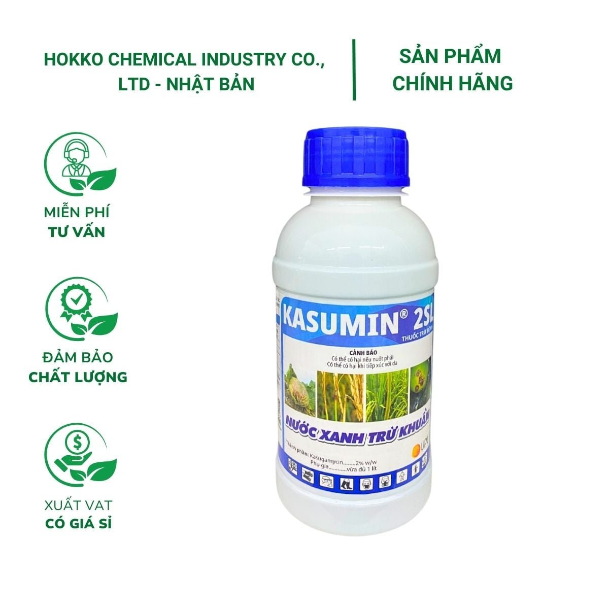Thuốc trừ bệnh KASUMIN 2SL trị đốm lá, thối vi khuẩn, đạo ôn – Chai 400ml