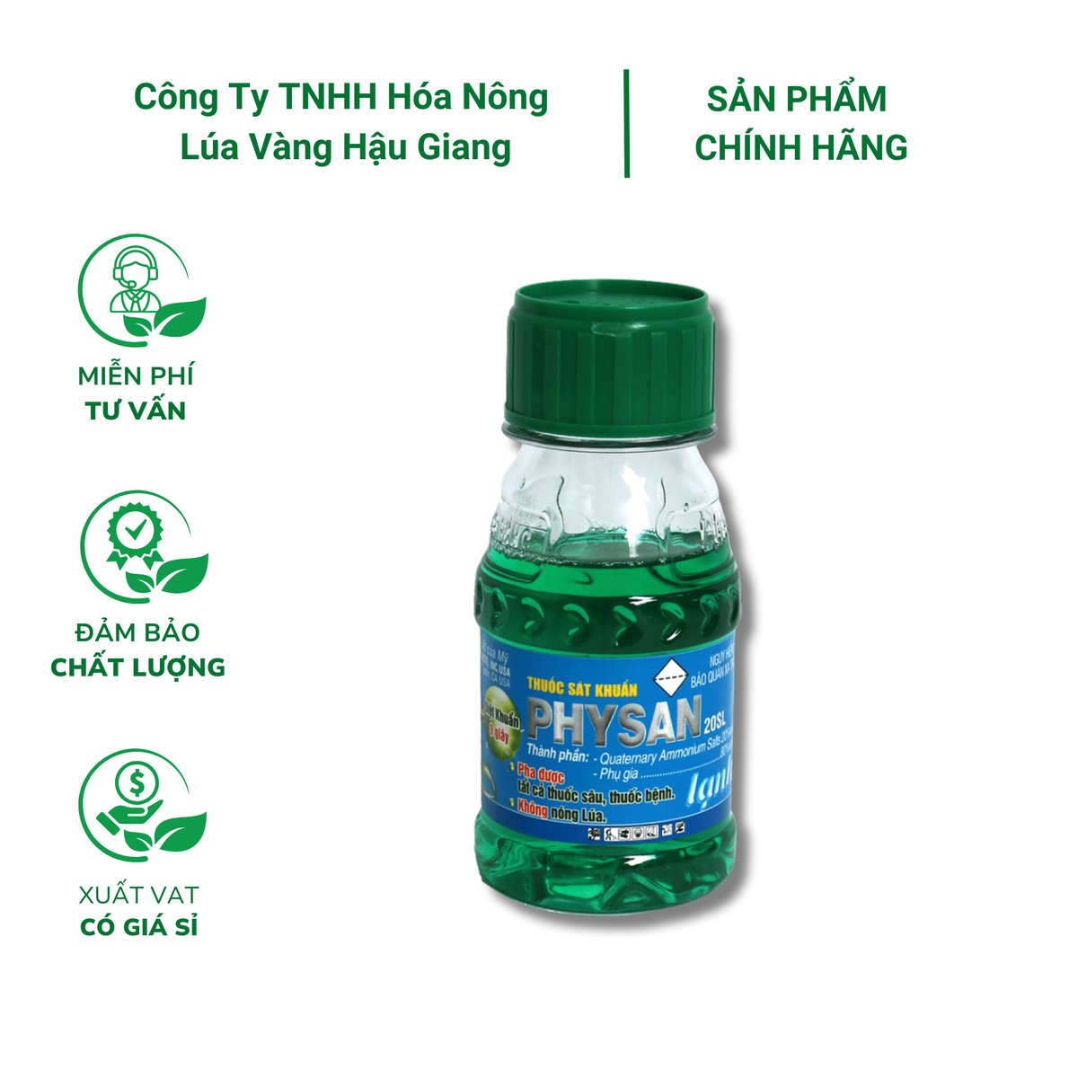 Thuốc sát khuẩn Physan 20SL trừ bệnh thối nhũn – Chai 100ml