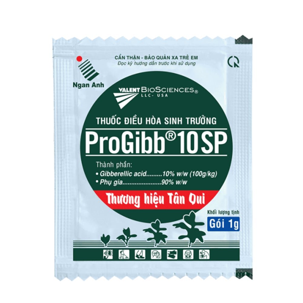 ProGibb – Thuốc điều hòa sinh trưởng kích mầm, kích chồi cho cây trồng 10SP – Gói 1gram