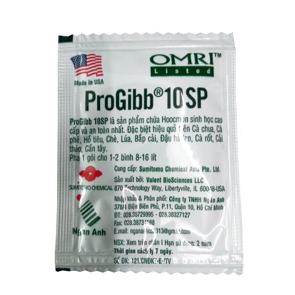 ProGibb – Thuốc điều hòa sinh trưởng kích mầm, kích chồi cho cây trồng 10SP – Gói 1gram 2