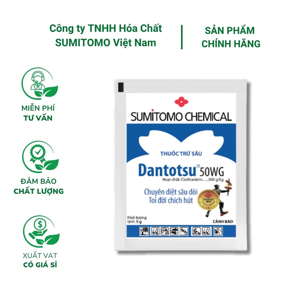 Thuốc diệt rầy DANTOTSU 50WG – Gói 5 gram