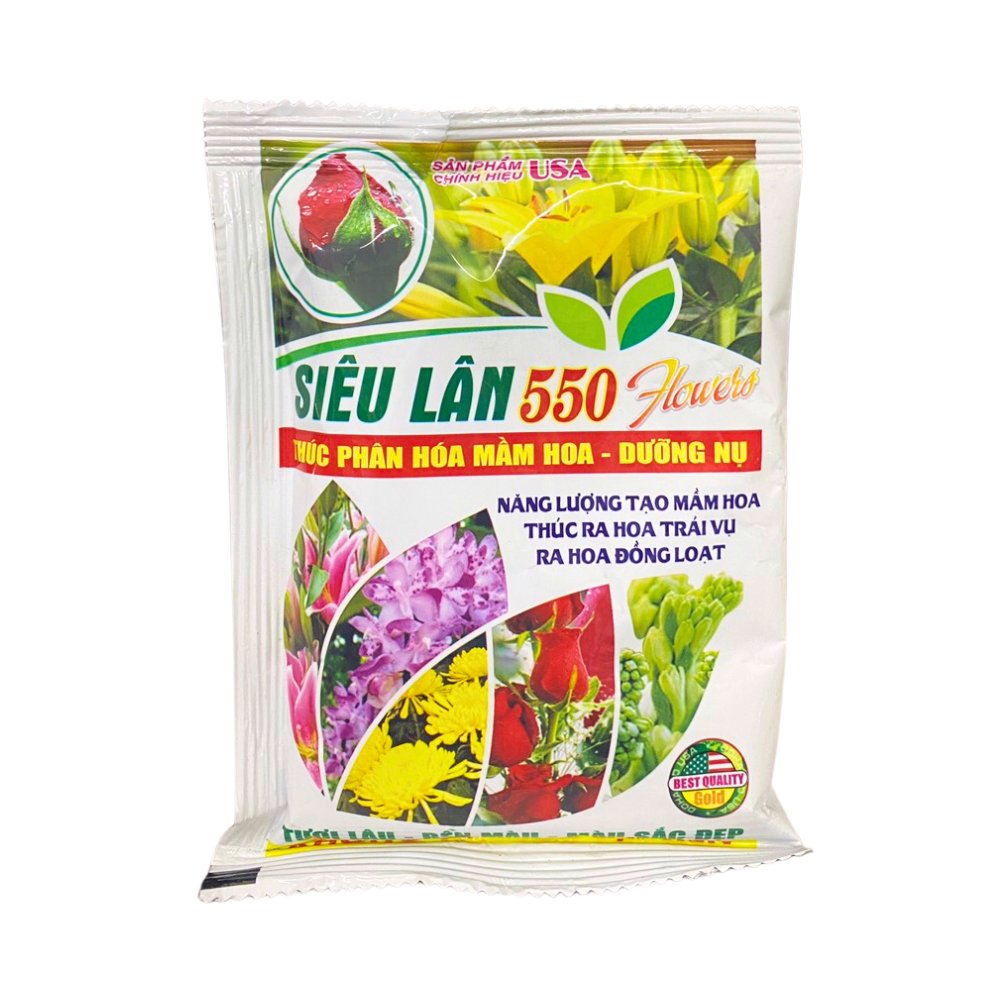 Siêu lân 550 Flowers 10-55-10 (Gói 100g)- Kích hoa, kích nụ cho hoa mai, hoa lan 2