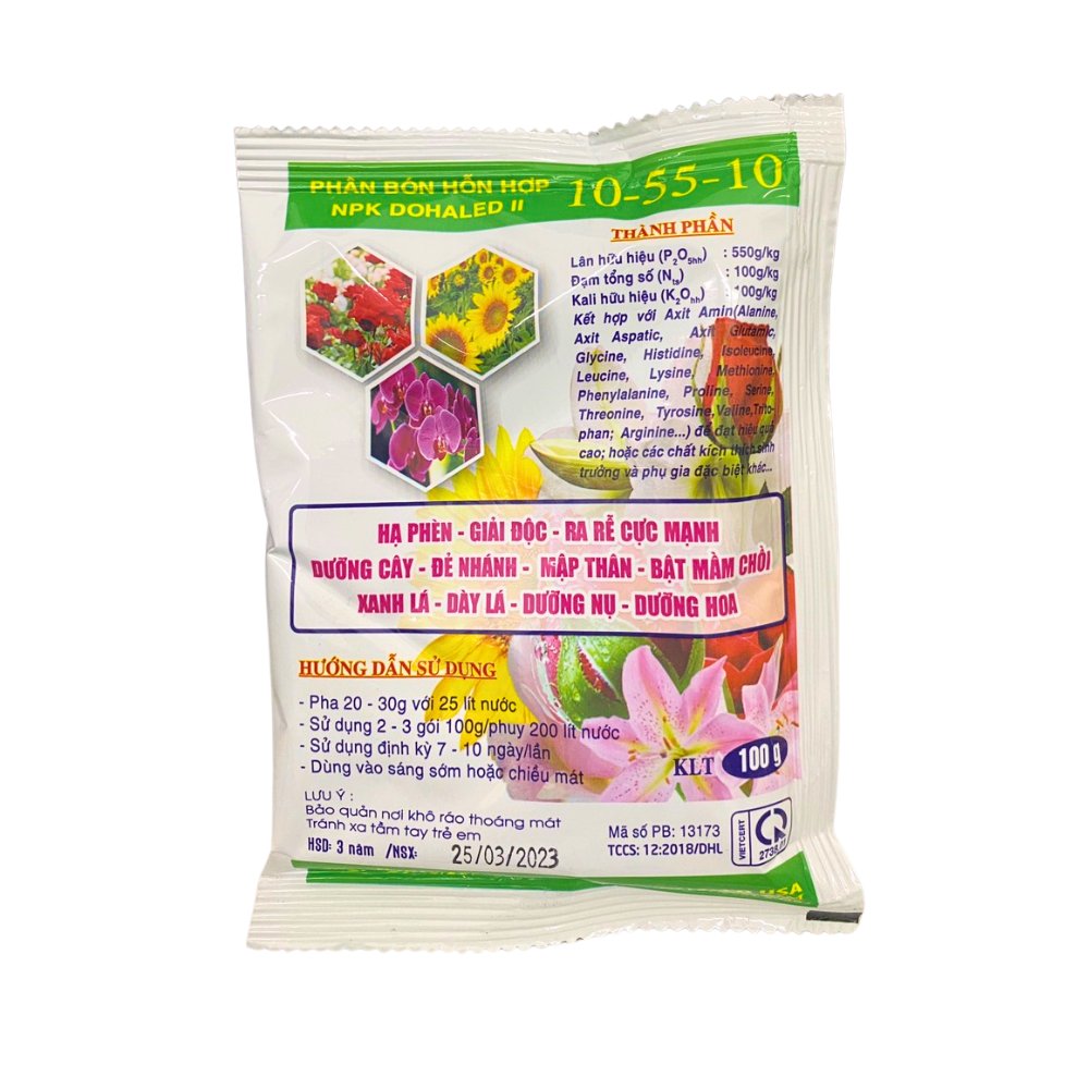 Siêu lân 550 Flowers 10-55-10 (Gói 100g)- Kích hoa, kích nụ cho hoa mai, hoa lan 3