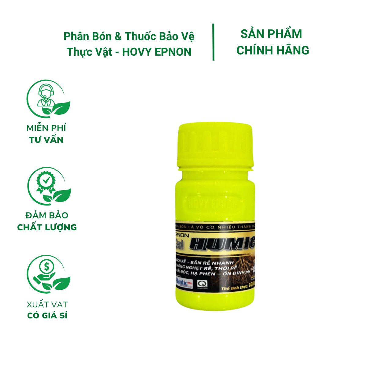 Phân bón lá EPNON Gel HUMIC giúp Kích nảy mầm, ra rễ nhanh, phục hồi cây hiệu quả – chai 100ml
