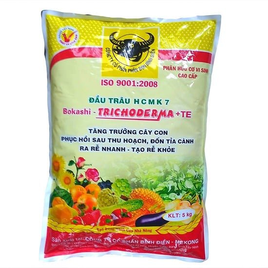 Phân đầu trâu HCMK7 hữu cơ trichoderma + TE (5kg) – Tăng trưởng cây con, phục hồi sau thu hoạch, ra rễ khoẻ 2