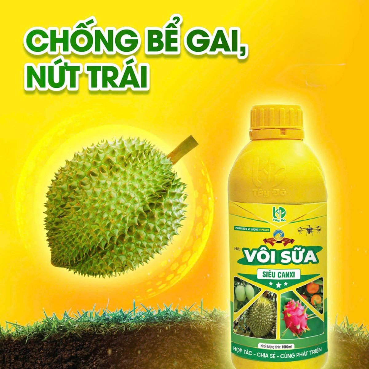 Phân bón vi lượng VIPTADO (Vôi sữa) – Chai 1 Lít 3