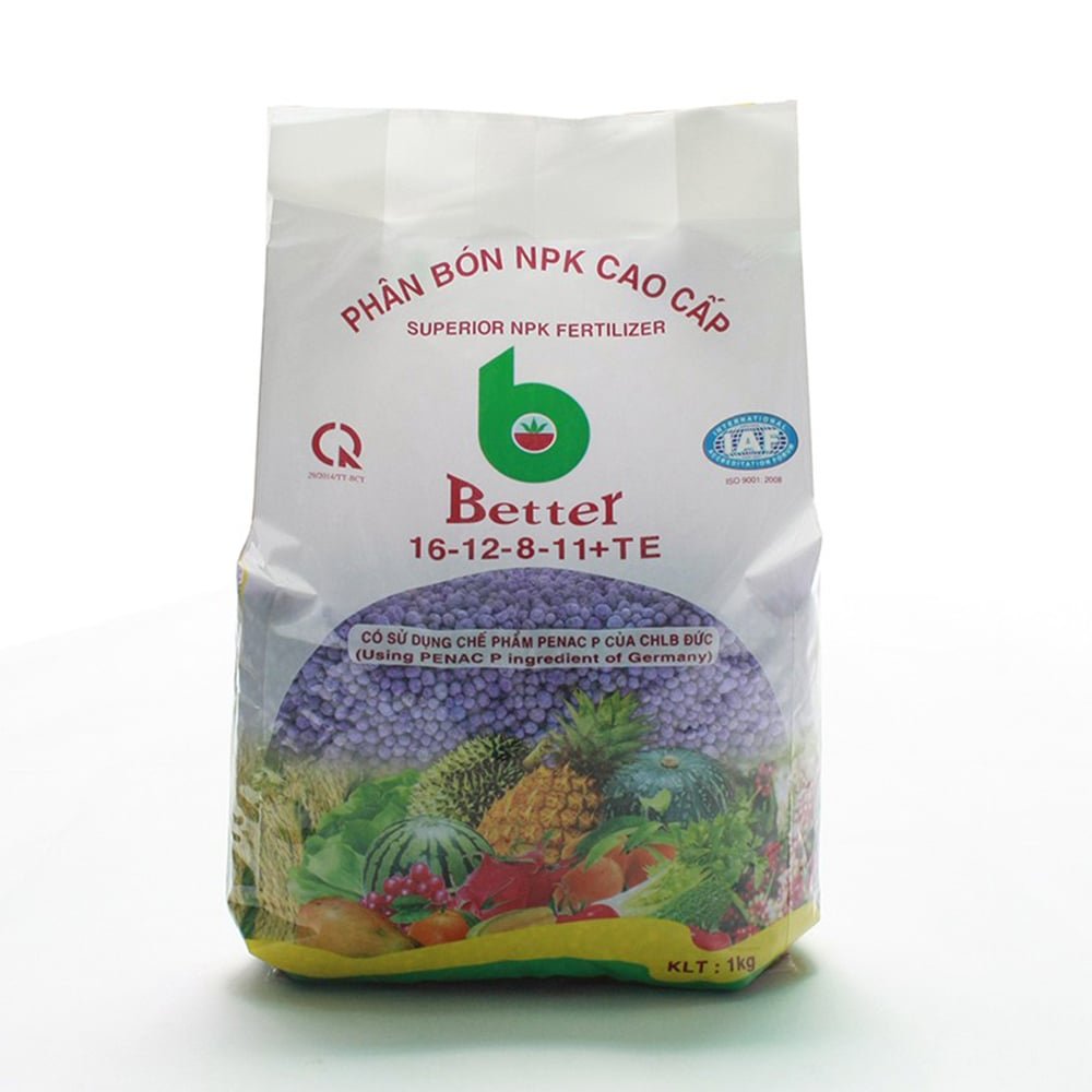 Phân bón NPK Better tím 16-12-8-11 + TE (1kg)- Dùng mọi loại cây trồng trong giai đoạn đâm chồi, phát triển cành lá, ra hoa, dưỡng trái 2