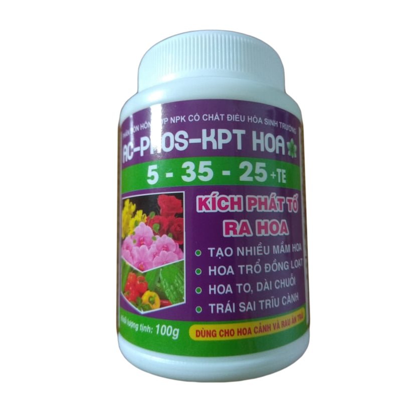 Phân Bón NPK AC – PHOS 5-35-25 + TE kích phát tố ra hoa – Hũ 100g 3