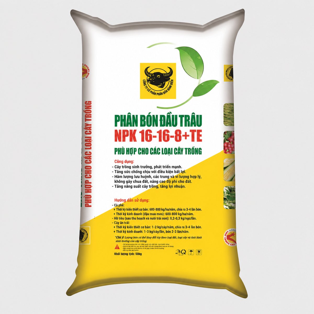 Phân bón BĐ-LA NPK 16-16-8+TE Cung cấp dinh dưỡng, thúc đẩy tăng trưởng cây trồng – Bao 50kg 2