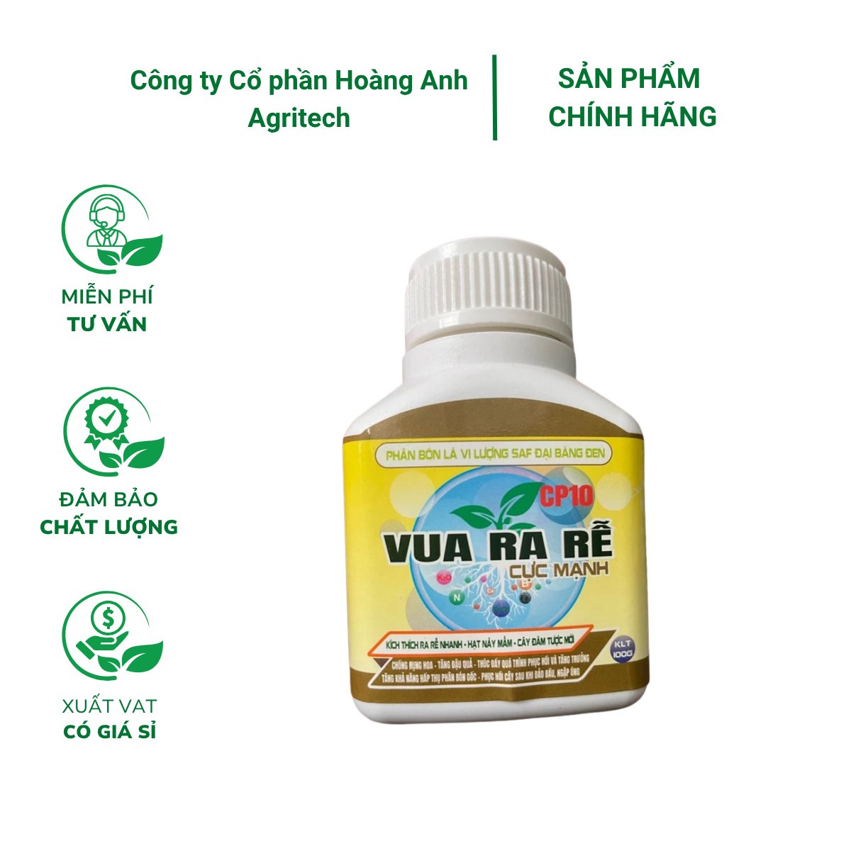 Phân bón lá vi lượng Vua ra rễ cực mạnh – Lọ 100gr