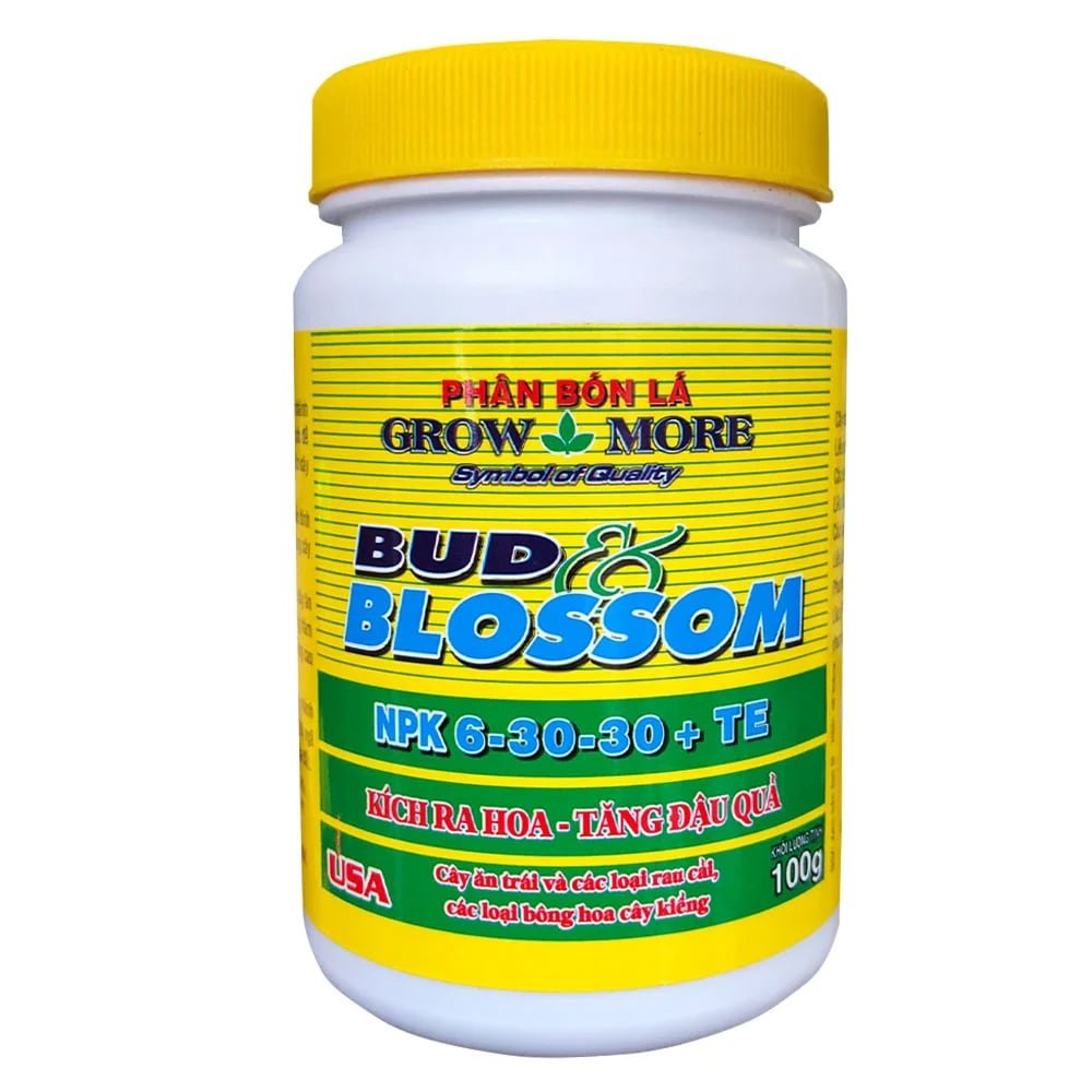 Phân bón lá Growmore Bud Blossom 6-30-30+TE Kích thích hoa, kích nụ hoa mai, hoa lan. 2